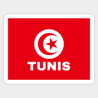 Tunis City in Tunisian Flag Sticker